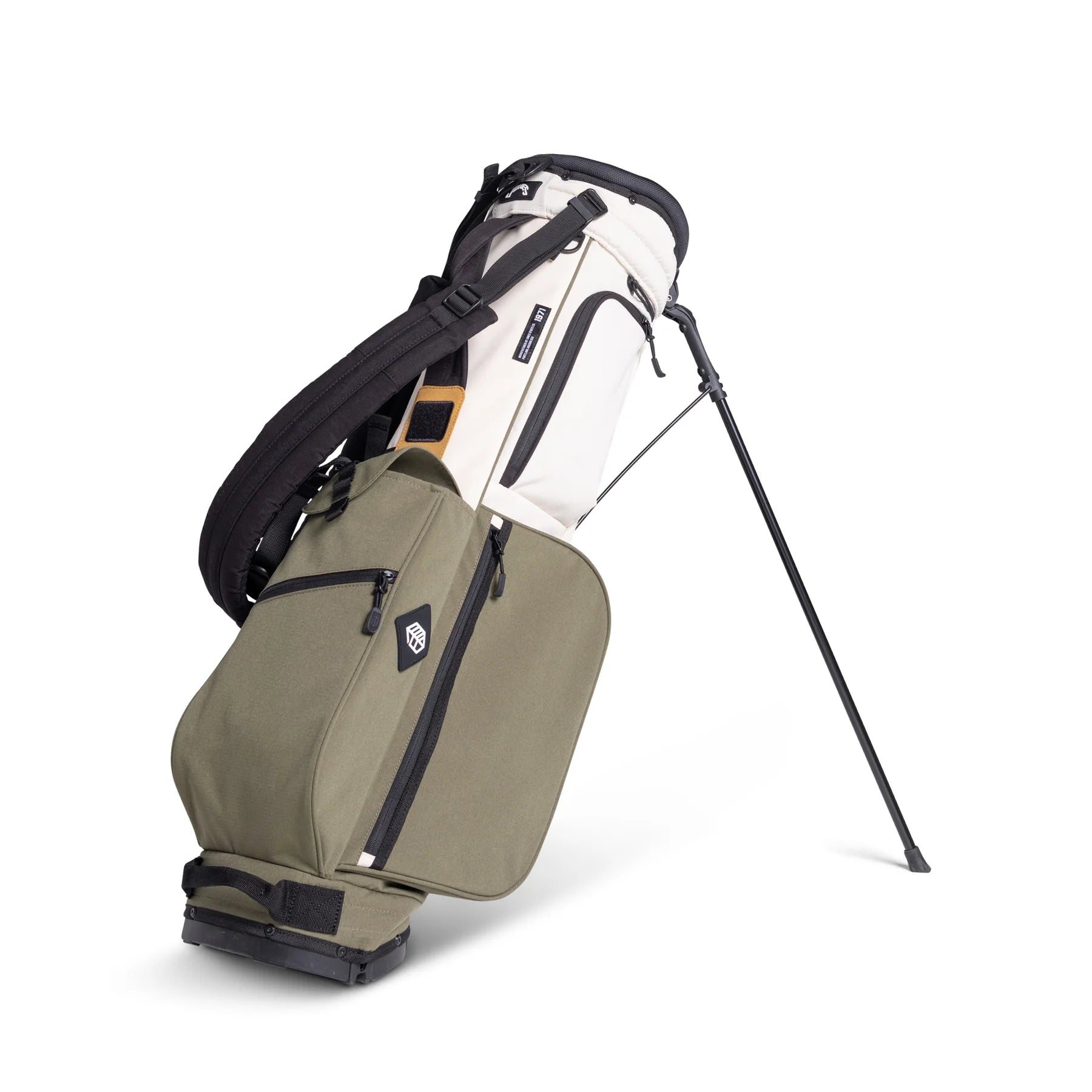 Rover Stand Bag - Beige/Olivgrön