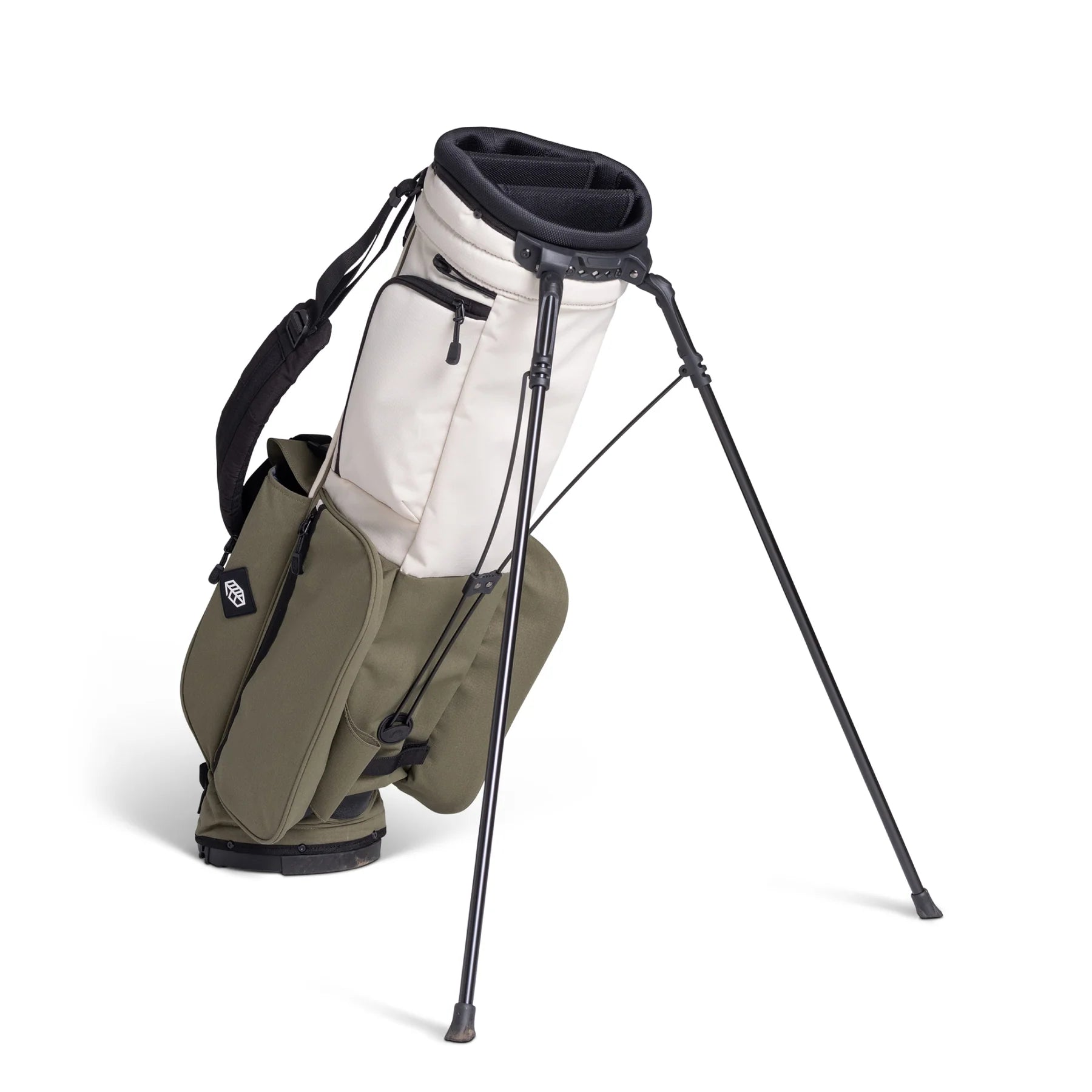 Rover Stand Bag - Beige/Olivgrön